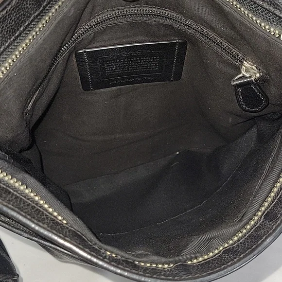 Coach Charles Black Leather Crossbody Messenger Ipad  Bag - Picture 11 of 14